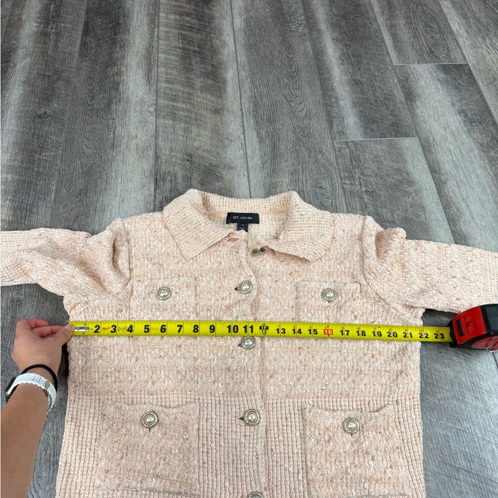 St. John Peach Knit Jacket - Picture 13 of 16